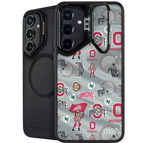 Ohio State University Pattern Galaxy S24 FE Kickstand Case